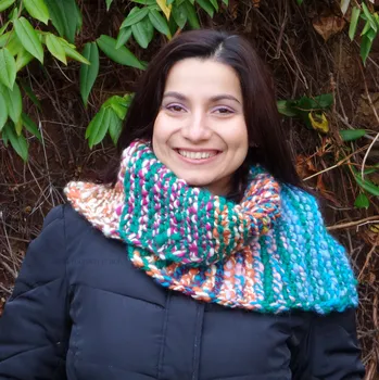 Nákrčník Objemný nákrčník-z ručně předeného jemného merina