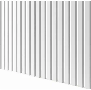 Obklad Lamele 3D VZOREK - Lamely ÚZKÉ - BÍLÁ - rozměr vzorku: 30 x 18 x 200 mm