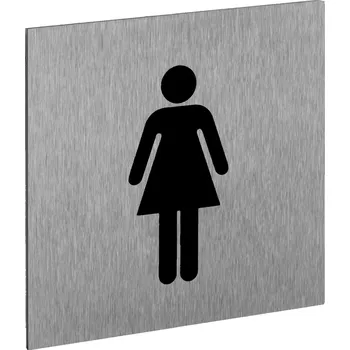 Walteco Symbol "WC-ženy", 60x60mm, nerez, samolepka
