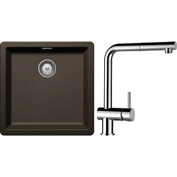 Granitový dřez Set Schock S11-13 (dřez Greenwich N-100 Bronze + baterie Epos.120 Chrom)