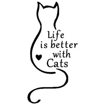 Kočka č. 8 - nálepka černá 1 ks NAL/MP/