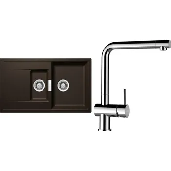 Granitový dřez Set Schock S8-8 (dřez Mono D-150 Bronze + baterie Epos Chrom)