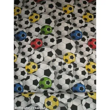 LÁTKA š. 140cm FOTBAL míče barevné