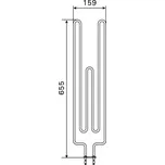 Harvia Topné těleso, spirála pro saunová kamna FG,QR,PC (E,H,F), 2260W/230V