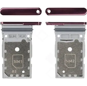 Samsung GH98-47138B slot na dvě sim karty pro SM-S908B (Galaxy S22 Ultra) Dark Red