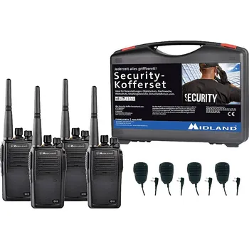 Vysílačka Midland G15 Pro NC PMR 4er Security inkl. MA 25-M C1127.S3 PMR radiostanice sada 4 ks