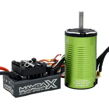RC model letadla Castle motor 1412 3200ot/V senzored 5mm, reg. Mamba X SCT