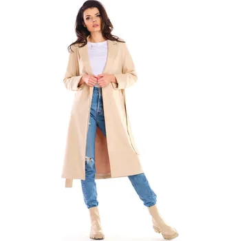 Dámský kabát Dámský kabát Awama Classic Awama hnědá | krémová 1792909