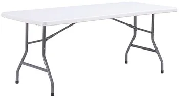 kempingový stůl TENTino Skládací stůl celý 180 x 76 cm bílý