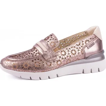 Dámské mokasíny Dámské kožené mokasíny W4R-6518CLC1-090 Pikolinos růžová Barva: stone, Velikost: 37