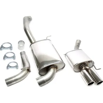 Tlumič výfuku TA Technix sportovní nerezový catback výfuk VW Passat CC (3C, 08-12 předfacelift), 2x 80 mm rovná nerezová koncovka s pertlem