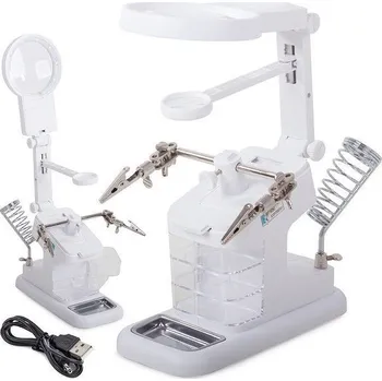 Lupa Držáček s lupou - třetí ruka, lupa 75mm, 30mm, 20mm