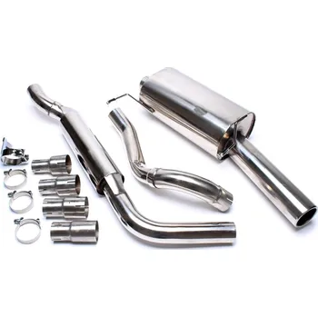 Výfukový systém TA Technix sportovní nerezový catback výfuk VW Golf I cabrio (155, 84-93), 1x 70 mm rovná nerezová koncovka s pertlem