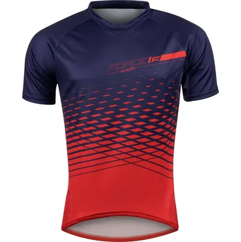 cyklistický dres FORCE mtb angle krátký rukáv, modro-červený Velikost: M