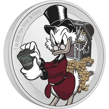 STRÝČEK SKRBLÍK coin Scrooge McDuck 75th Anniversary - 1 oz stříbrná mince