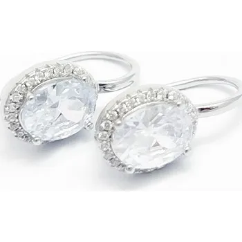 Náušnice Zlatnictví U Kostela Dámské náušnice s bílým kamenem 325b 695337098