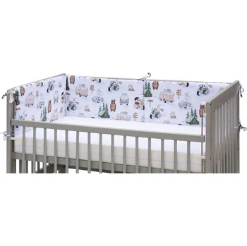 Mantinel do postýlky 4dílný - Scarlett Fany - 180 x 30 cm - béžová