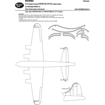 Plastikový model 1/48 Mask B-17F Flying Fortress CAMOUFL. (HK MOD.)