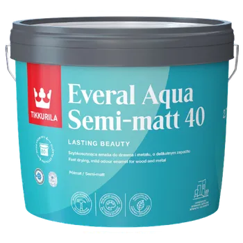 Lak na dřevo Tikkurila EVERAL AQUA 2,7L [40] polomat - semi matt tvt int.: S491 (Petrooli) + dárek k objednávce nad 1000Kč
