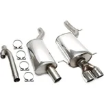 TA Technix sportovní nerezový catback výfuk Audi S4 Quattro (B5, 98-01) sedan + Avant, 2x 80 mm rovná nerezová koncovka s pertlem