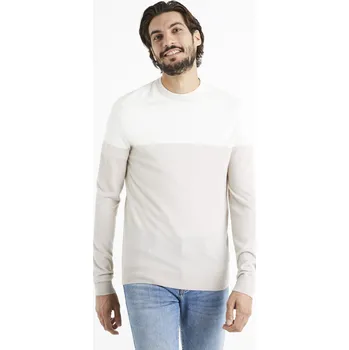 Pánský svetr Celio Vlněný svetr Cemeribloc - Pánské Celio bílá 2030738