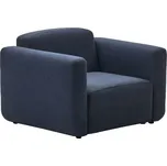 Tmavě modré látkové křeslo Kave Home Neom