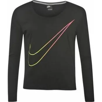Pánské tričko Nike - Swoosh Long Sleeve T Shirt Ladies – Black - L