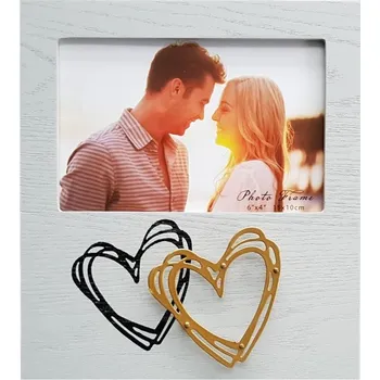 Rám na obraz Dřevěný fotorámeček 10x15 LES DEUX Zl