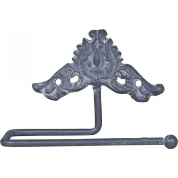 Litinový držák na toaletní papír šedý