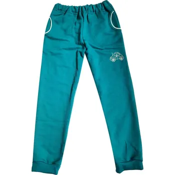 Betty Mode (ušito v ČR) České chlapecké tepláky bavlněné vel. 92,98,128 petrolejové auto