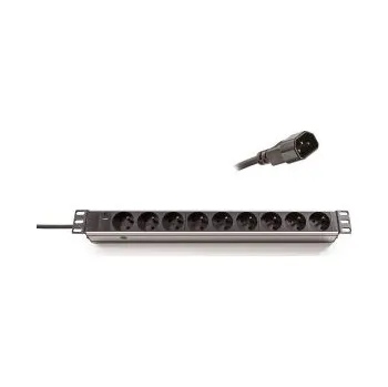 Rozvaděč OEM 19'' rozvodný panel,9x230V,1U, IEC320 C14 2,5m 96086