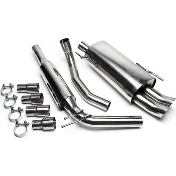 Tlumič výfuku TA Technix sportovní nerezový catback výfuk VW Polo htb (6N, 94-99), 2x 76 mm DTM zahnutá nerezová koncovka bez pertlu