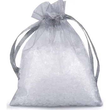 Dárkový pytlík 7x9 cm organza, barva 4 šedá