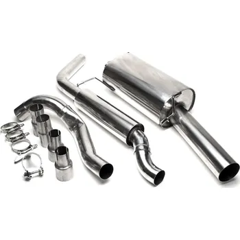 Výfukový systém TA Technix sportovní nerezový catback výfuk VW Golf I cabrio (155, 84-93), 1x 90 mm rovná nerezová koncovka bez pertlu