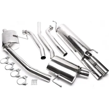 Výfukový systém TA Technix sportovní nerezový catback výfuk Opel Omega B Caravan V6, 2x 76 mm rovná nerezová koncovka s pertlem