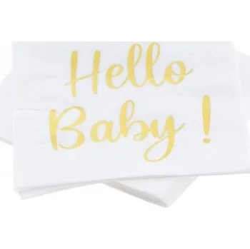 Papírový ubrousek CHAKS Ubrousky papírové "Hello Baby!" 33 x 33 cm 20 ks