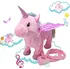 plyšák Zpívající a chodící plyšový jednorožec Roxy Unicorn 35 cm růžový