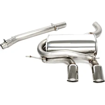 Tlumič výfuku TA Technix sportovní nerezový catback výfuk VW Golf VI R (09-12), 2x 100 mm mm rovná nerezová koncovka s pertlem