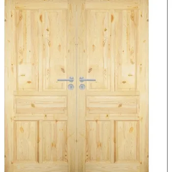 Interiérové dveře ArchoD Dvoukřídlé dřevěné dveře sukaté z borovice SK