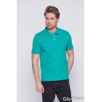 GloStory Pánské polo tričko basic zelené Barva: Zelená, Velikost: 2XL