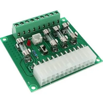 Centrální jednotka pro chytrou domácnost Redukce 20+4 pin ATX zdroj na kabelovou svorkovnici včetně jištění