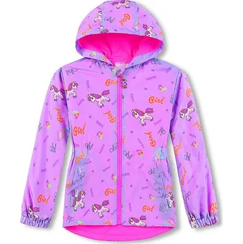 Dětská móda Dívčí šusťáková bunda Kugo KB9969 - fialová Barva: Fialová, Velikost: 98