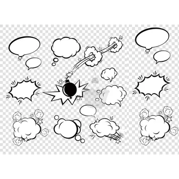 Jedlá dekorace na dort Caketools Jedlý papír "Textové bubliny 4" A4