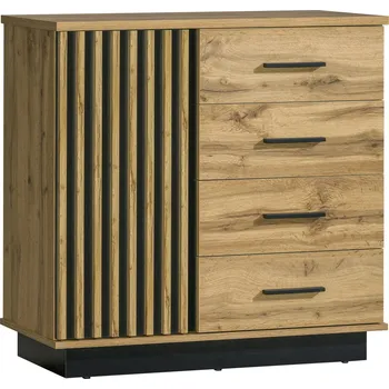 Komoda DOLMAR Lamelo 05 dub wotan/matně černá