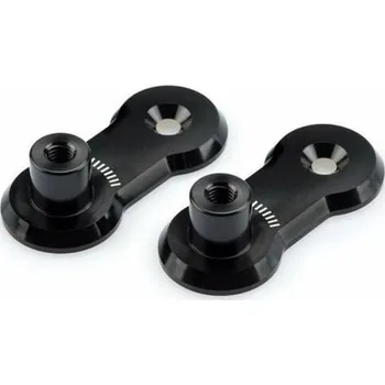 Puig 3839 40mm Adjustable Footpegs Relocation Adaptors kit Černá (N)