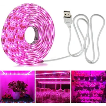 LED páska USB LED pásek pro pěstování rostlin 5 metrů IP65 vodotěsný