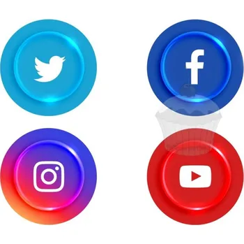 Jedlá dekorace na dort Caketools Jedlý papír "Ikony sociálních sítí 3" A4