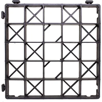 Venkovní dlažba Černá plastová zatravňovací dlažba H30 - délka 33,4 cm, šířka 33,4 cm, výška 3 cm