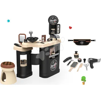 Dětské zboží Set holičství trojkřídlé Barber Cut&Barber Shop Smoby a holičský opasek elektronický Barber&Cut