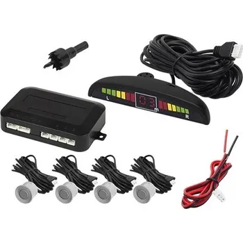 Parkovací asistent PARKOVACÍ ALARM SE 4 STŘÍBRNÝMI SENZORY A LED DISPLEJEM